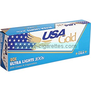 USA Gold Blue 100's cigarettes